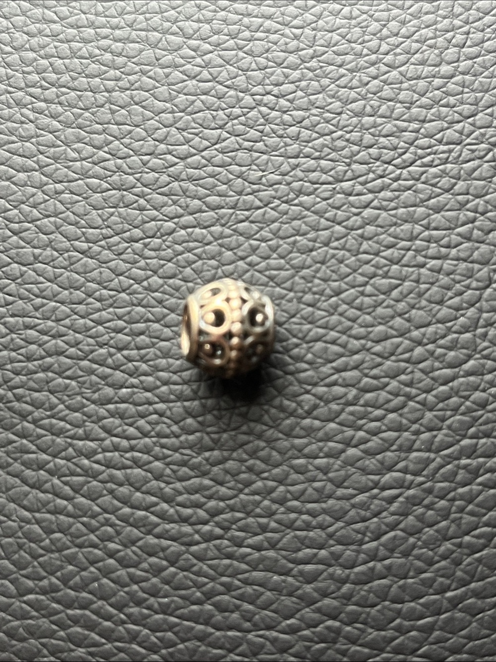 Pandora Filigree Round Metal Bead - Silver Tone